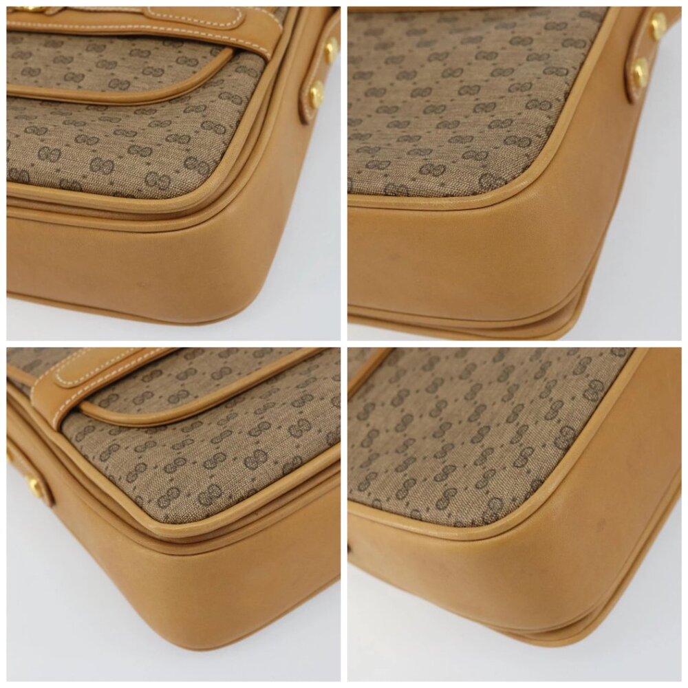 GUCCI Micro GG Supreme Shoulder Bag PVC Beige Gold Auth 160593 - Picture 16 of 16